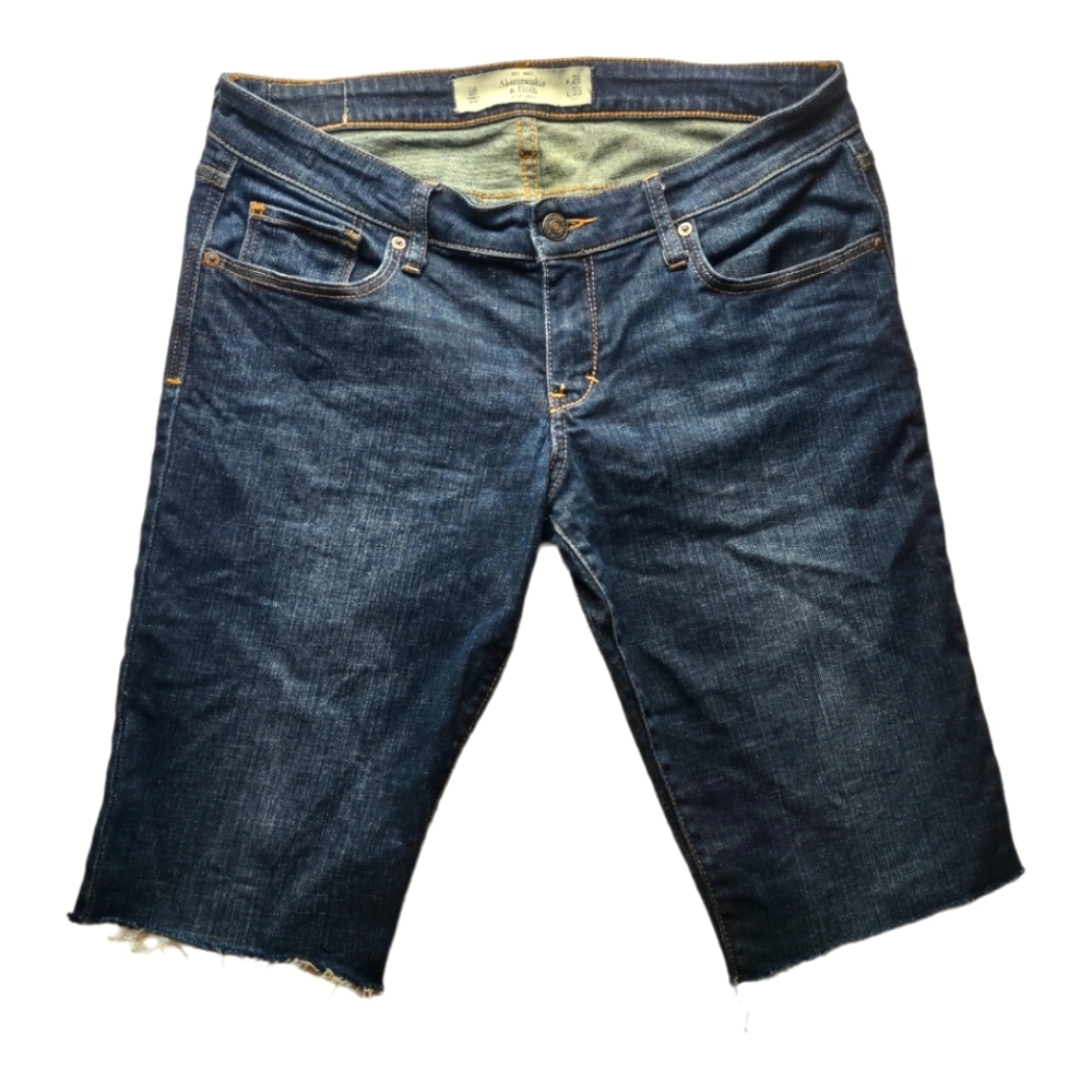 Abercrombie & Fitch Bermuda Cut Off Jorts Jean Shorts Women's Size 28